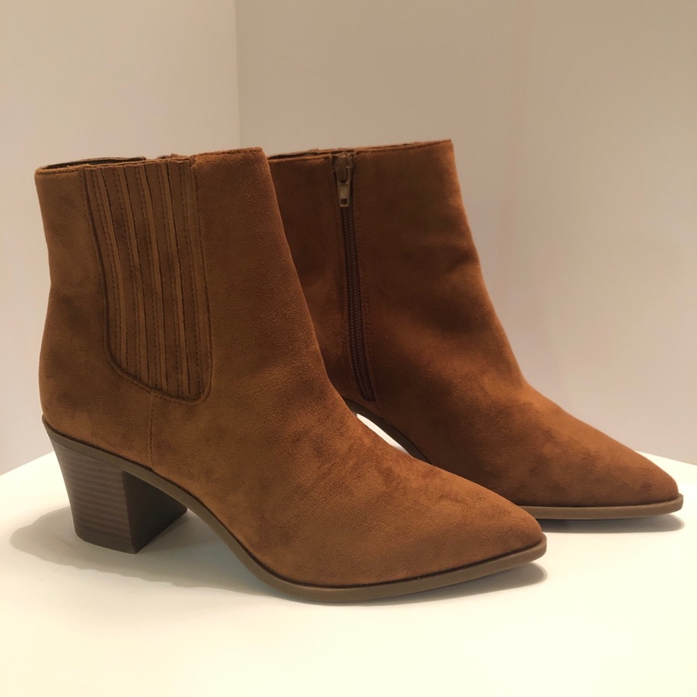 Faux Suede Western Booties